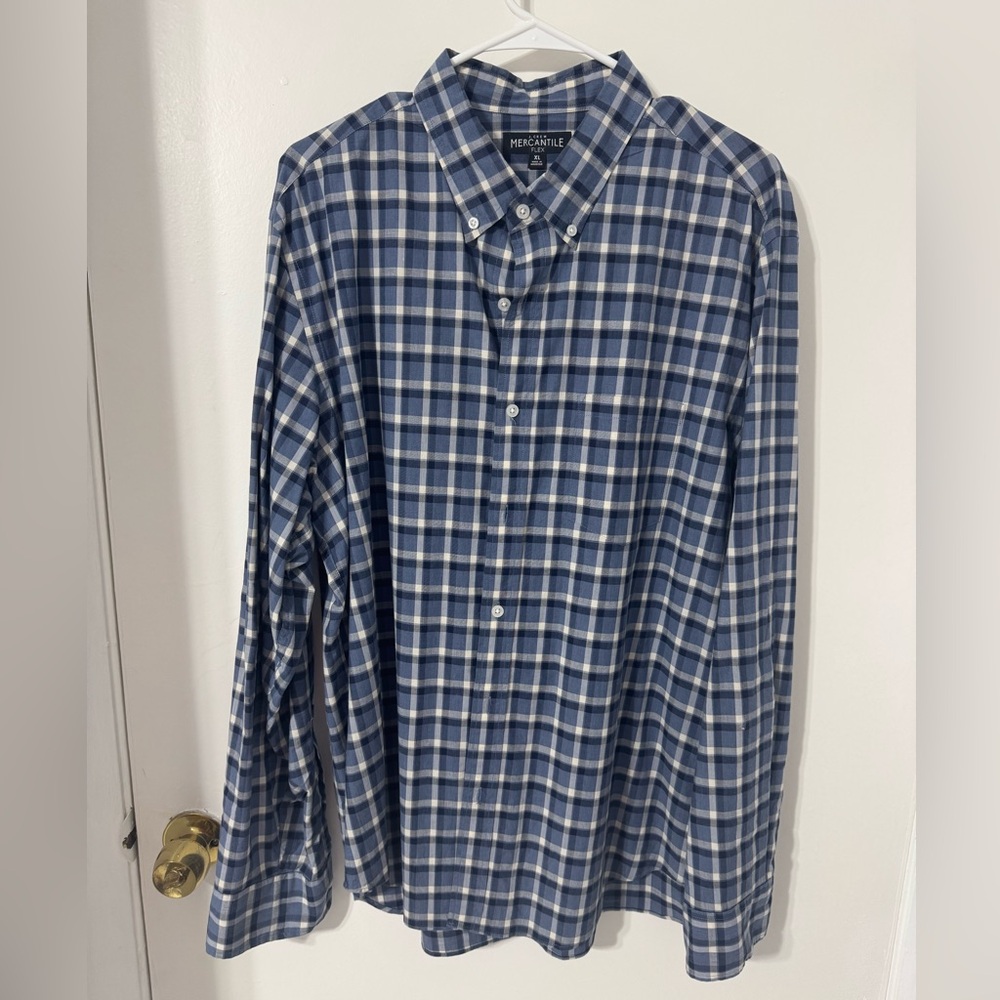Men's J.Crew Blue Plaid Button Down Shirt